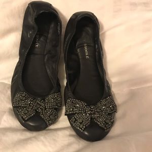 Black sparkly flats